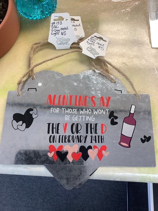BQC Metal Valentines Sign