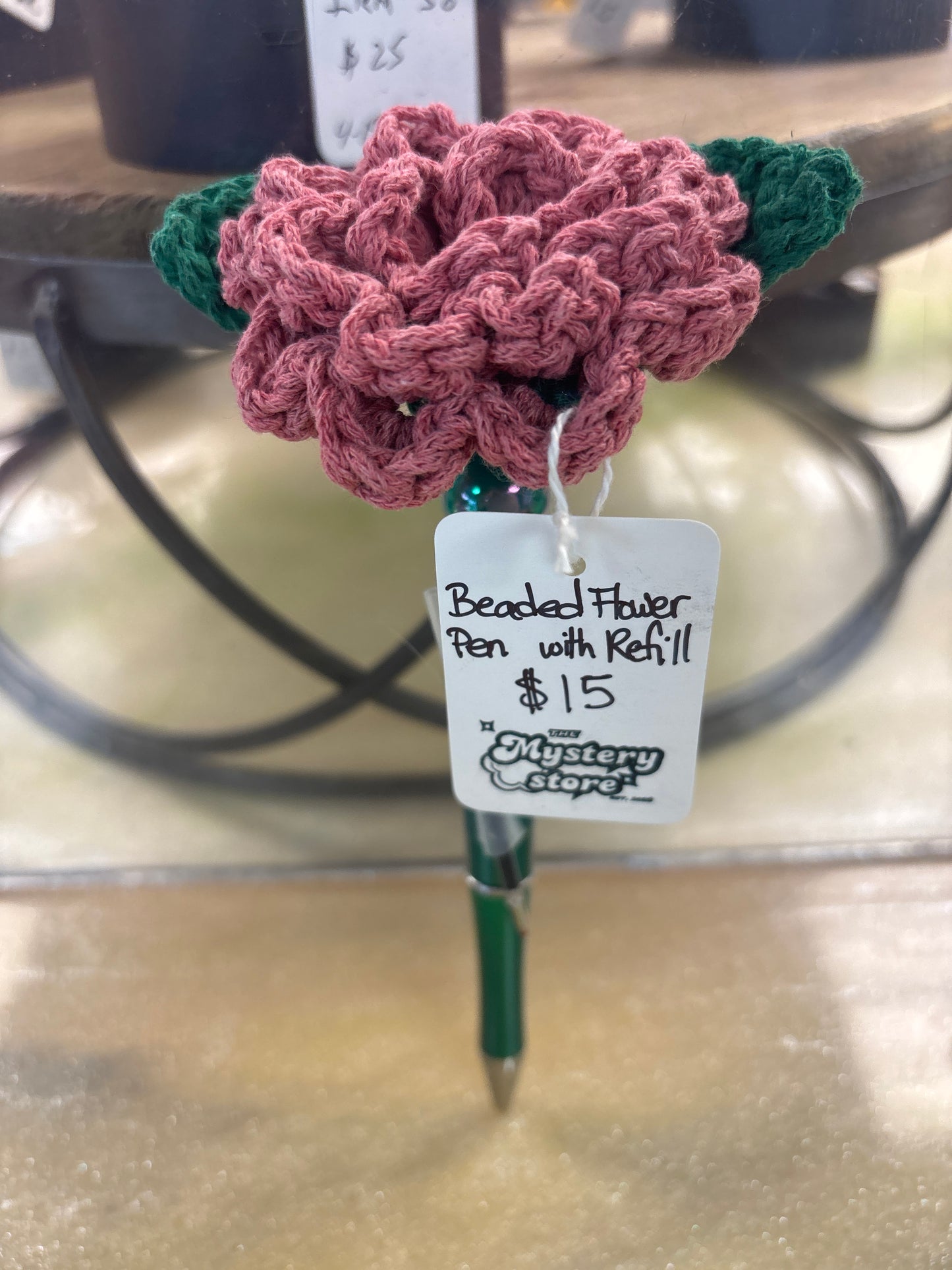 Beaded Flower pen with refill