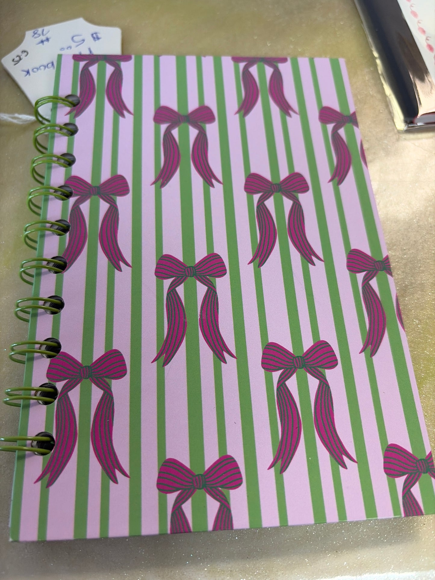 Handmade spiral notebook