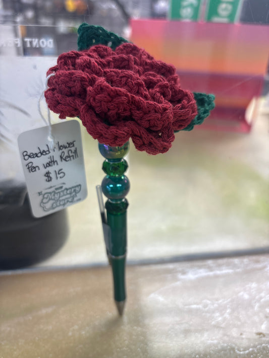 Beaded Flower pen with refill