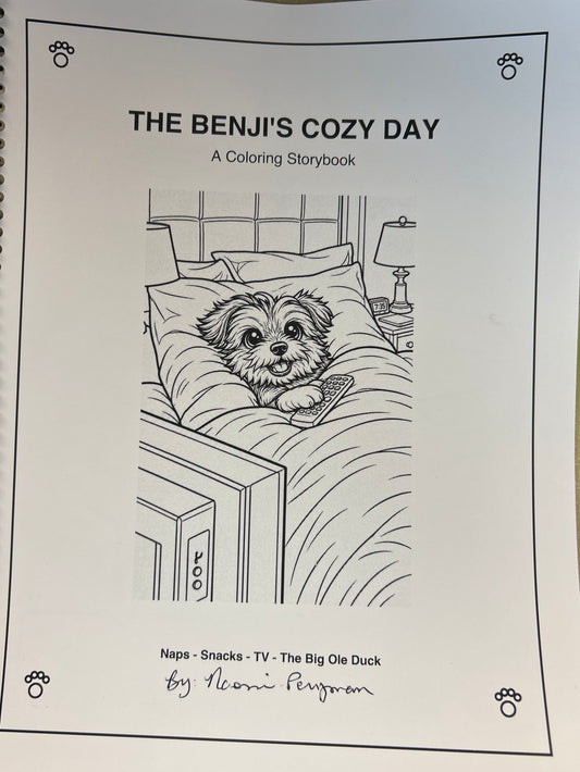 The Benji’s Cozy Day By Naomi Perryman - A Coloring Story Book