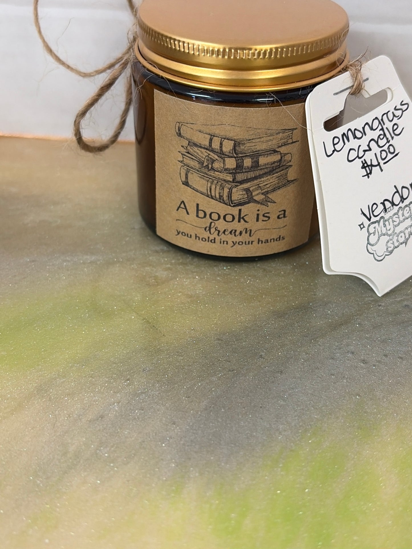 Bookish candle