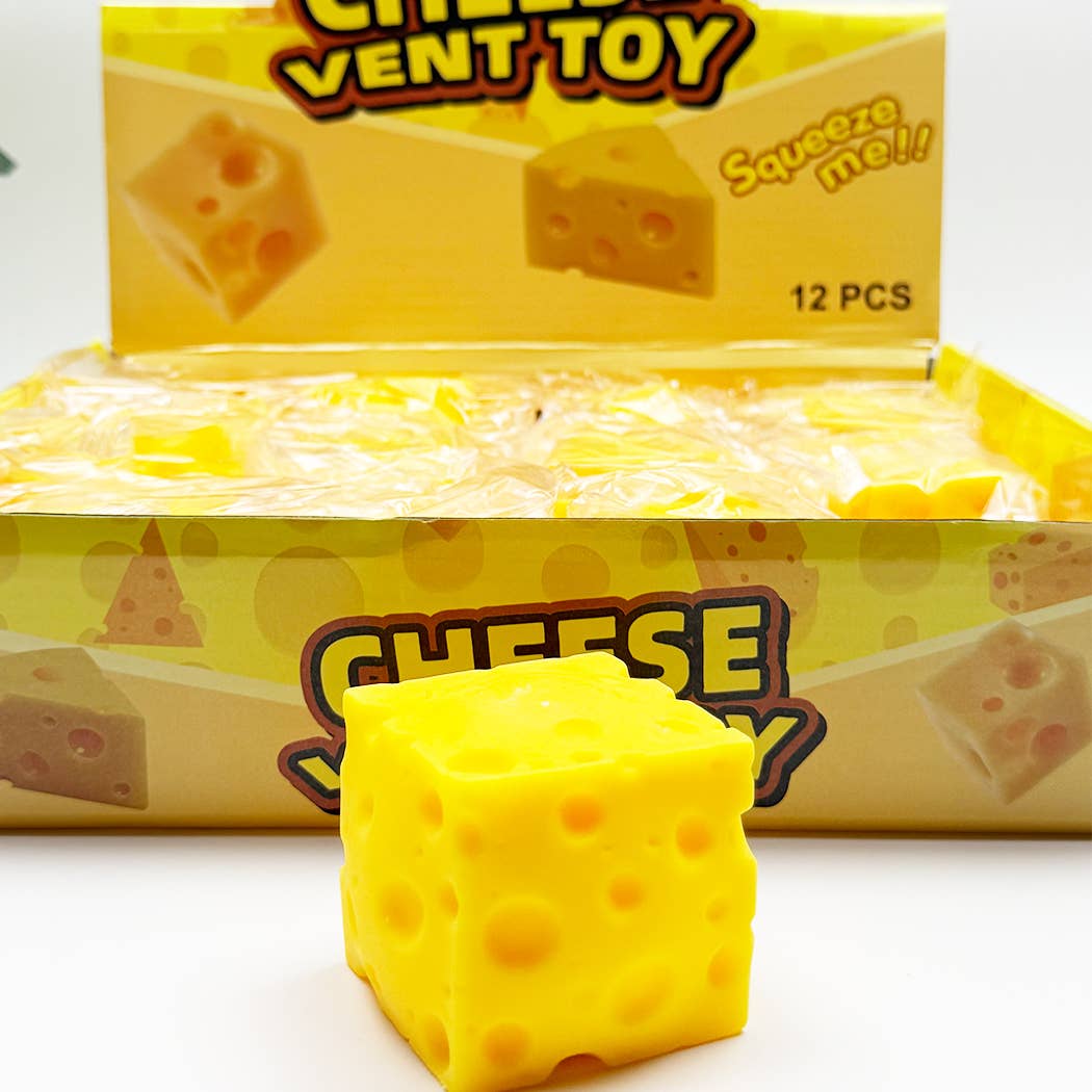 Cube Shape Cheese Squishy Toy