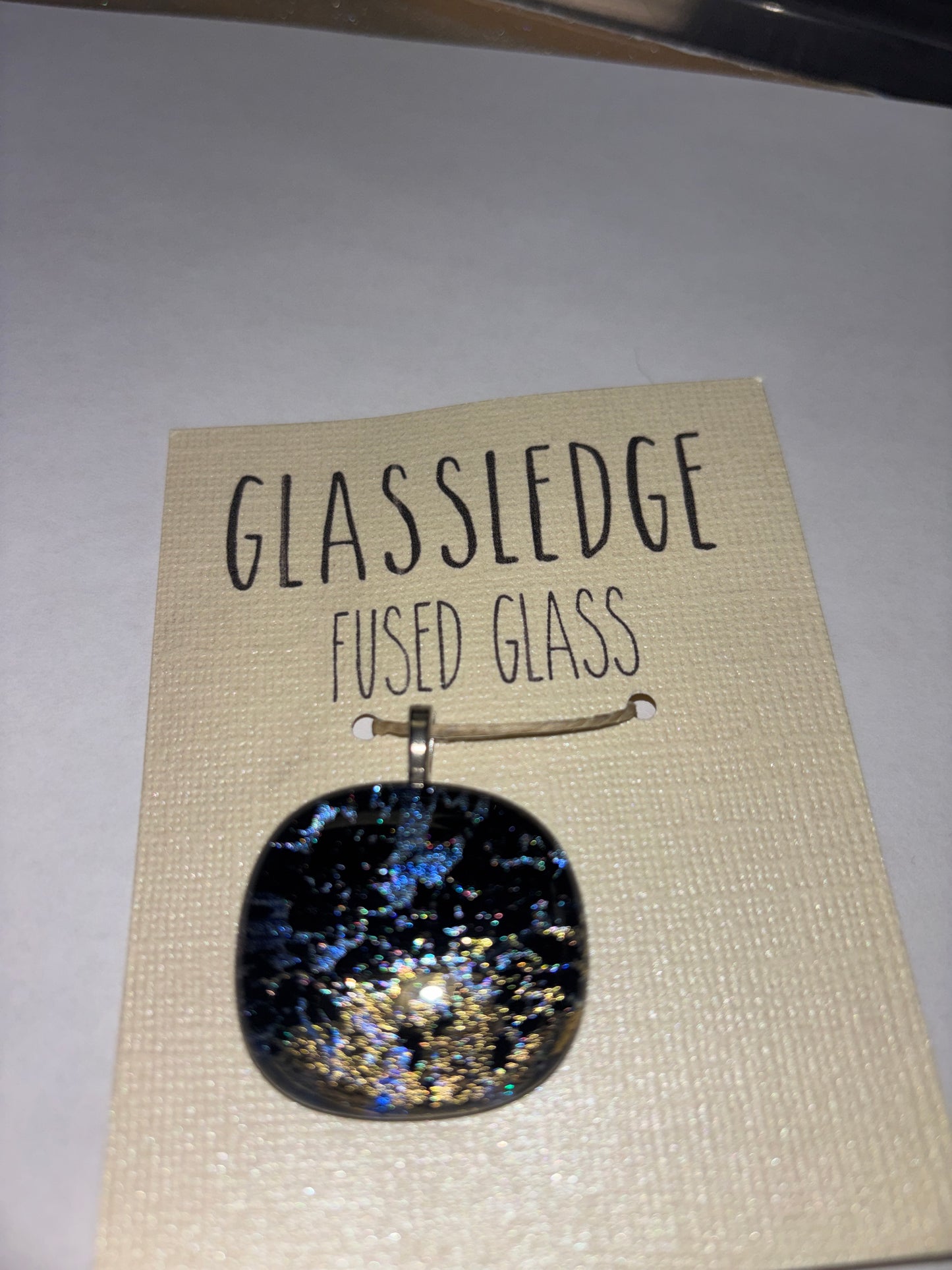 Fused glass pendant