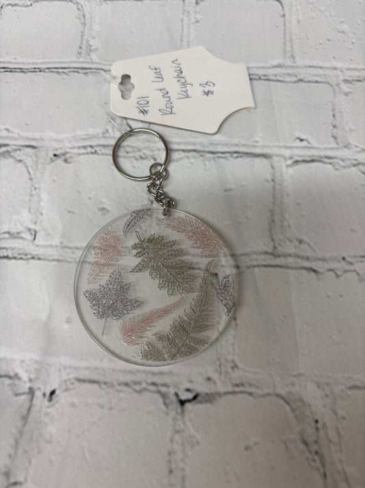 Round leaf keychain