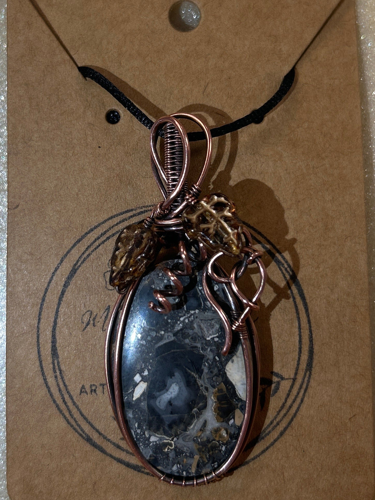 Mel’s Tangled Willow Copper Wire Wrapped Pendant