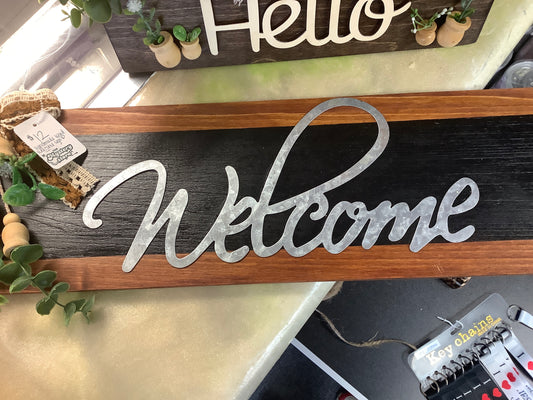 Handmade “Welcome” Sign