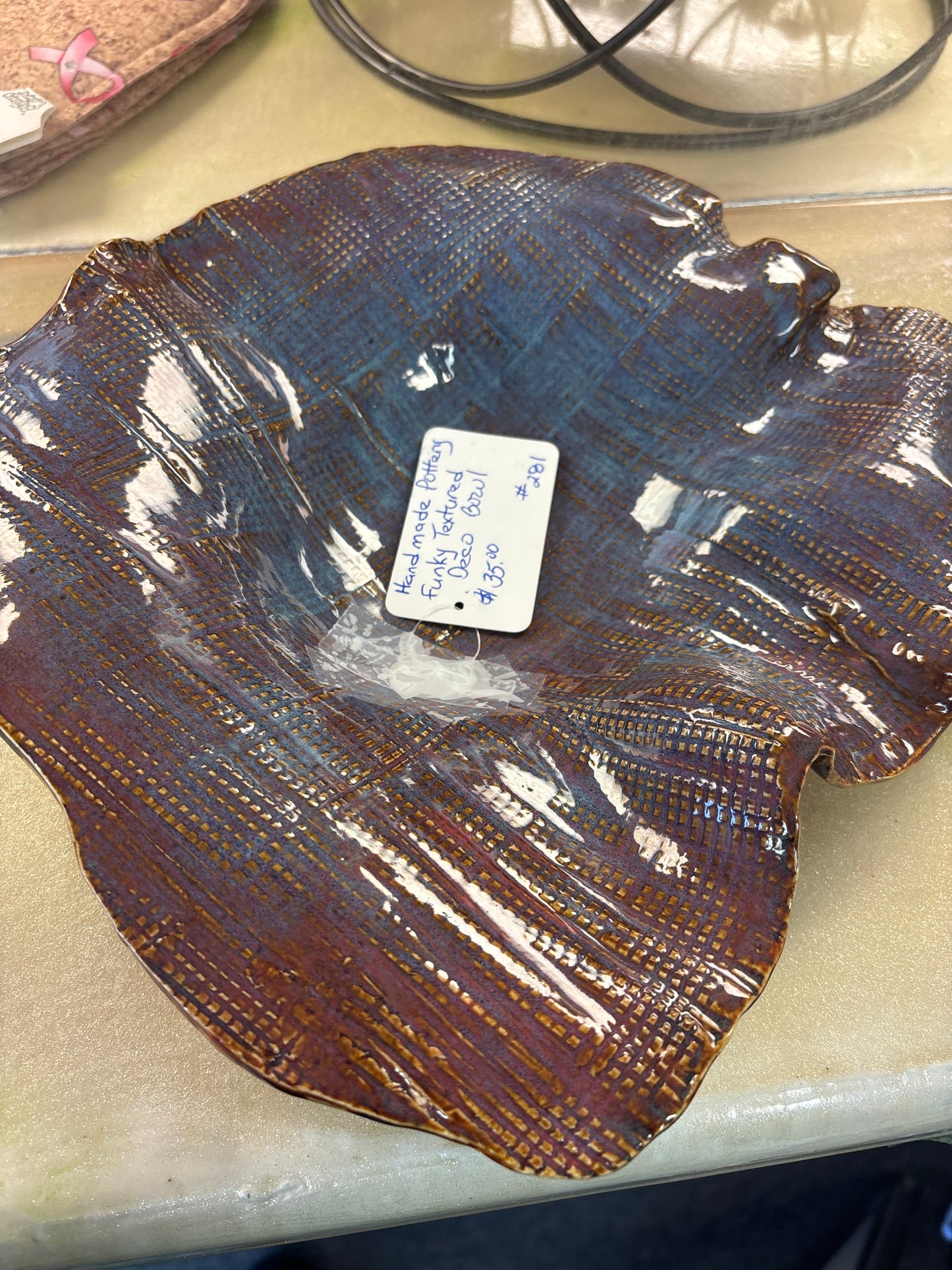 Funky textured Deco bowl
