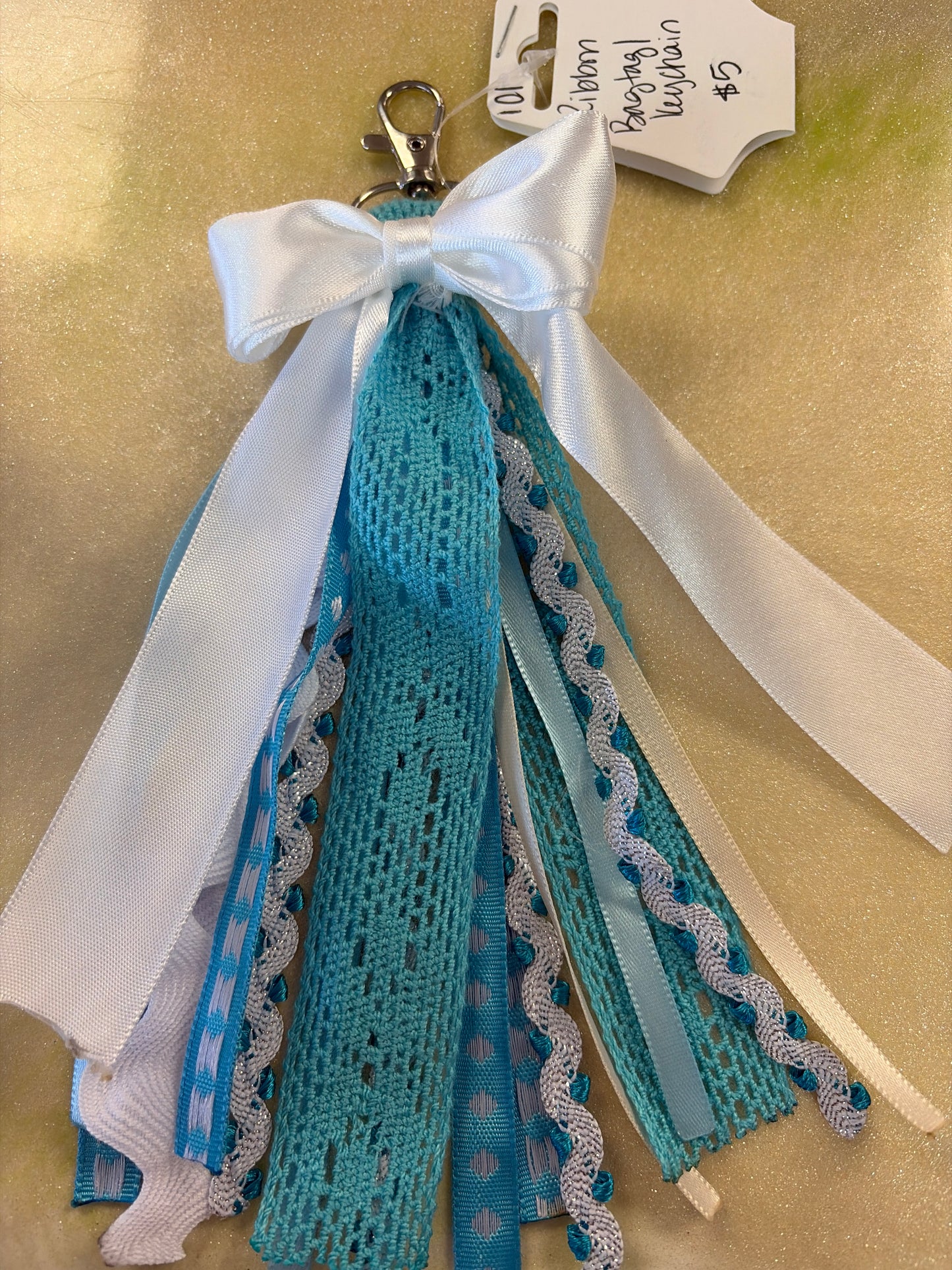 Ribbon bagtag/keychain