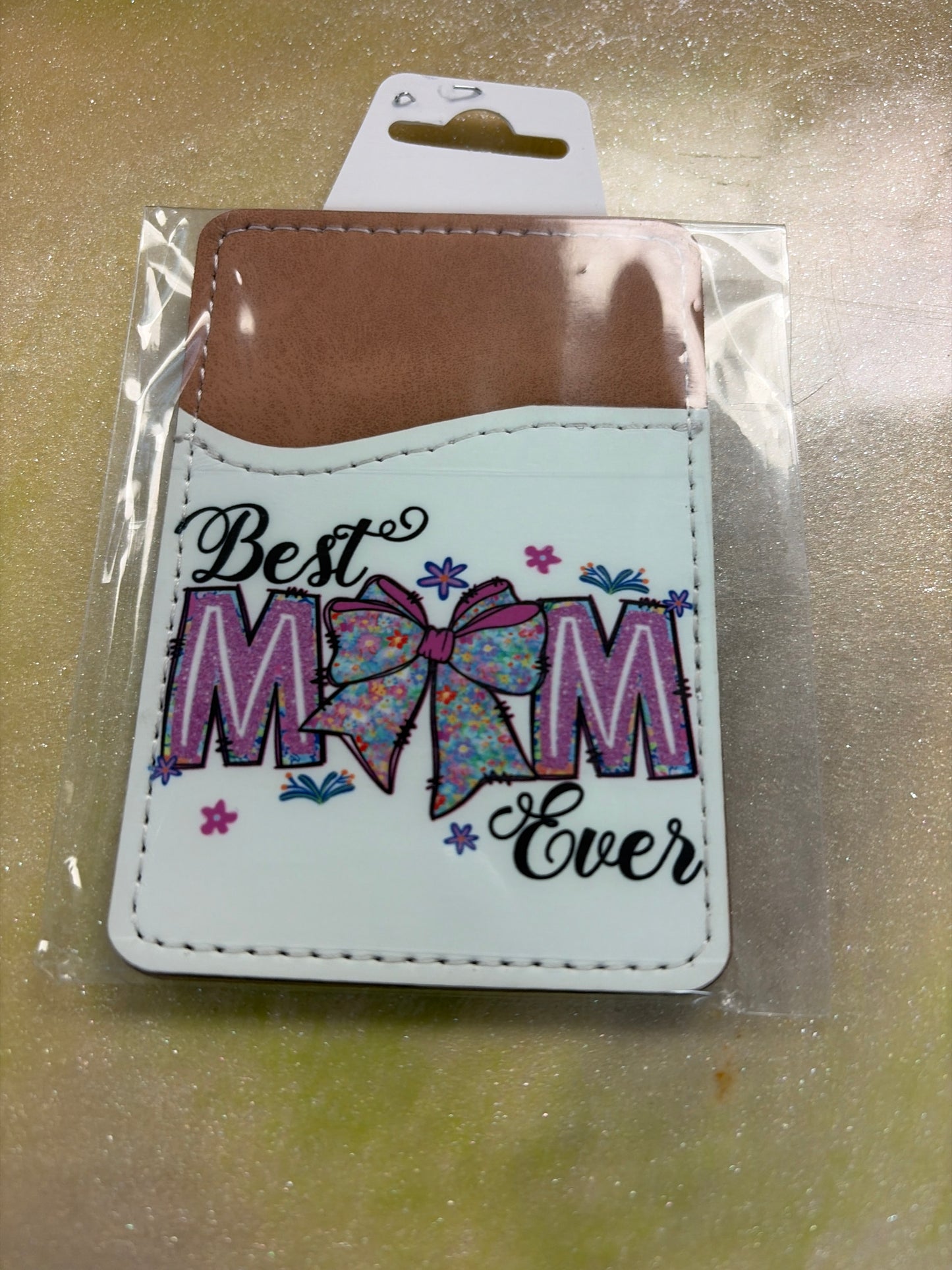 Leather cell phone card wallet
