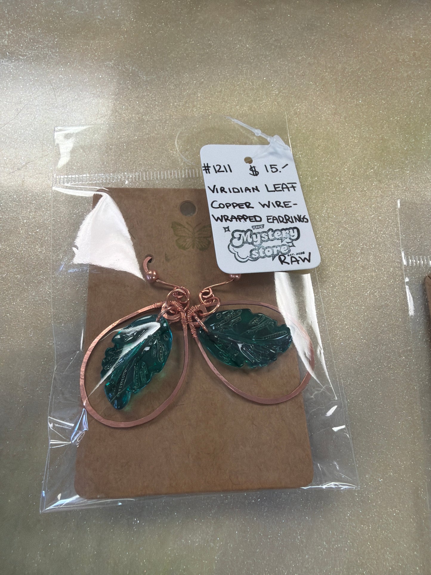 Copper wire wrapped earrings