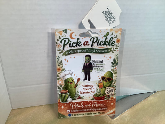 Pick a Pickle vinyl sticker