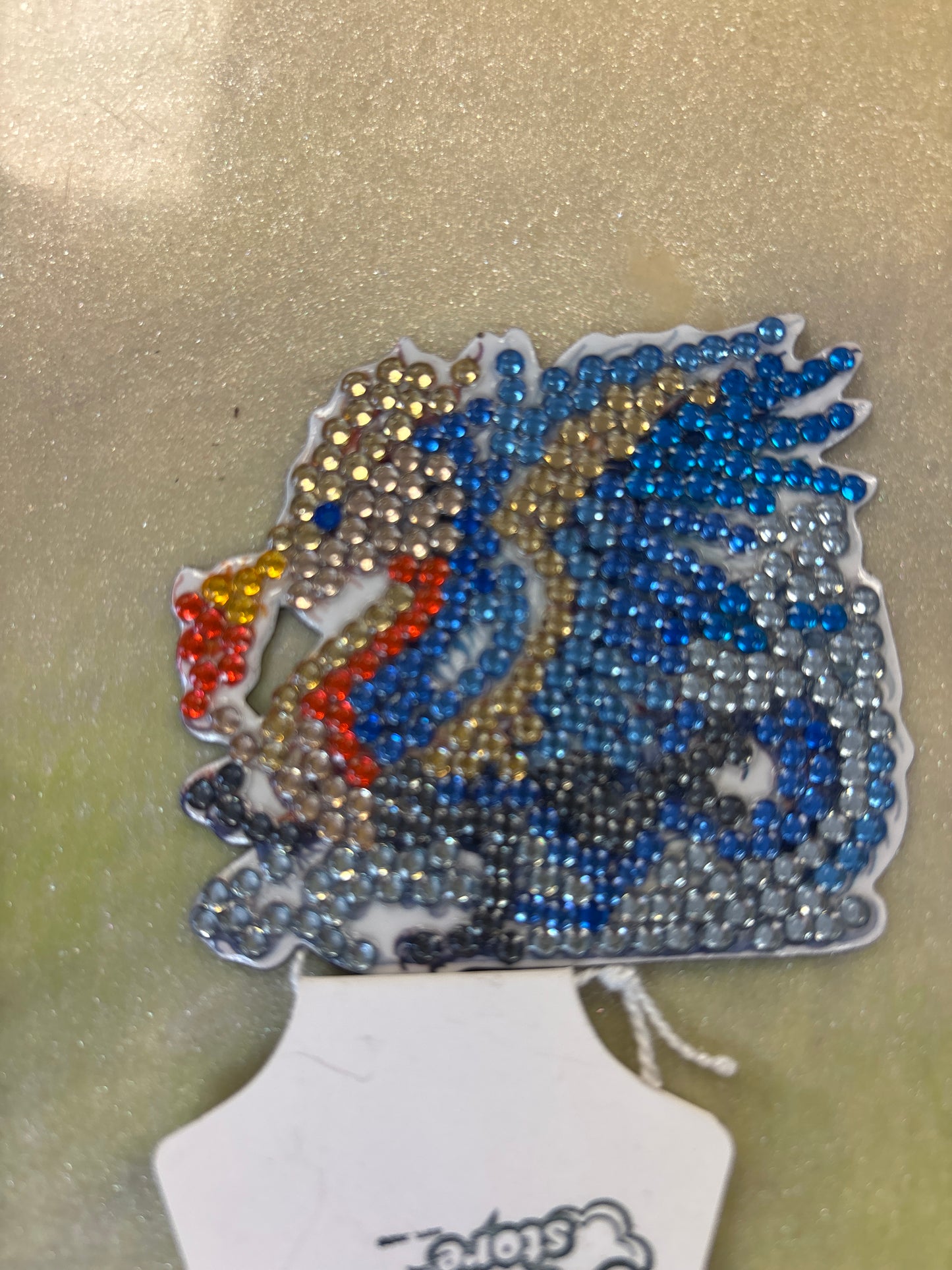 Diamond art dragon magnet