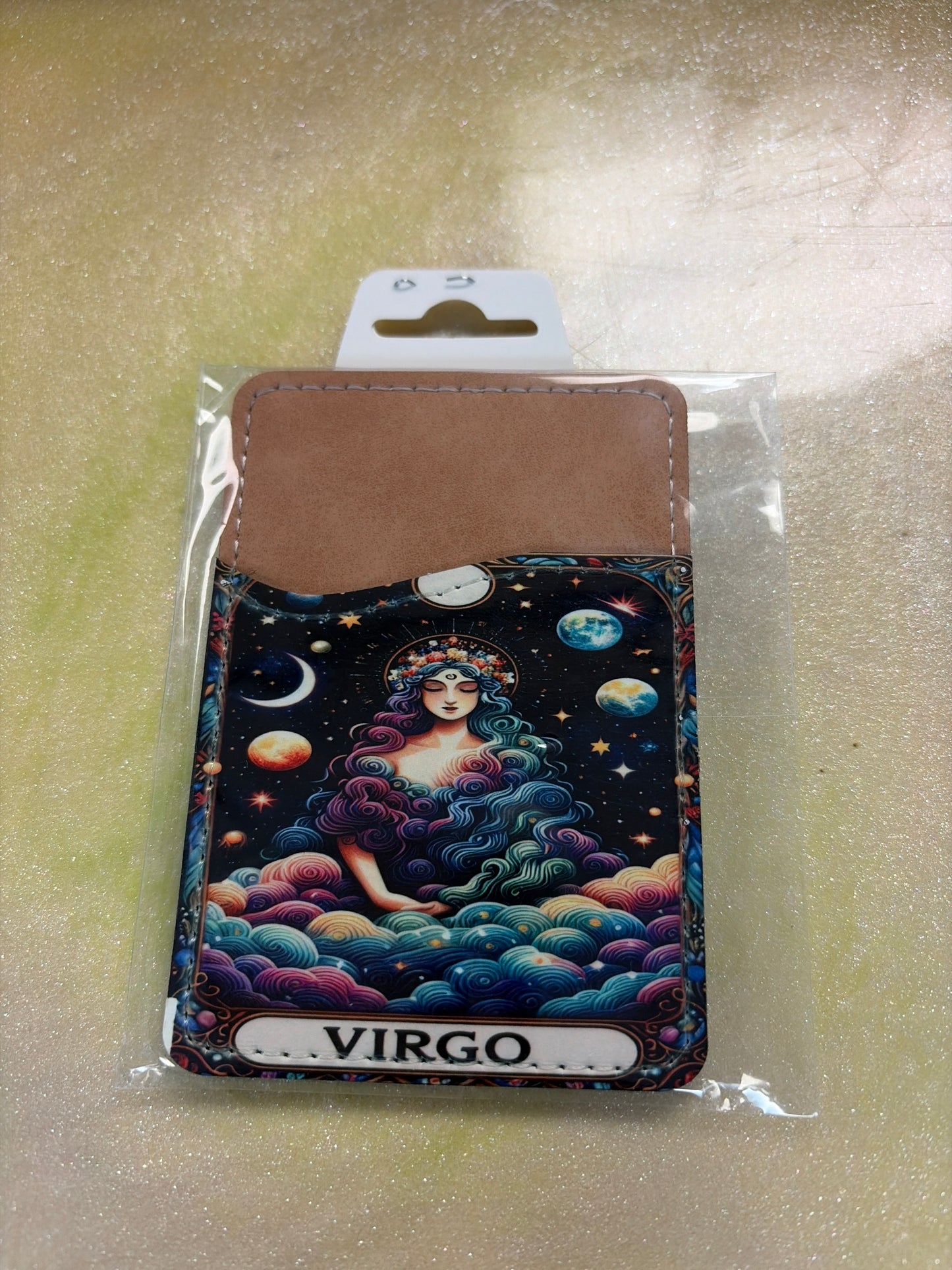 Leather cell phone card wallet