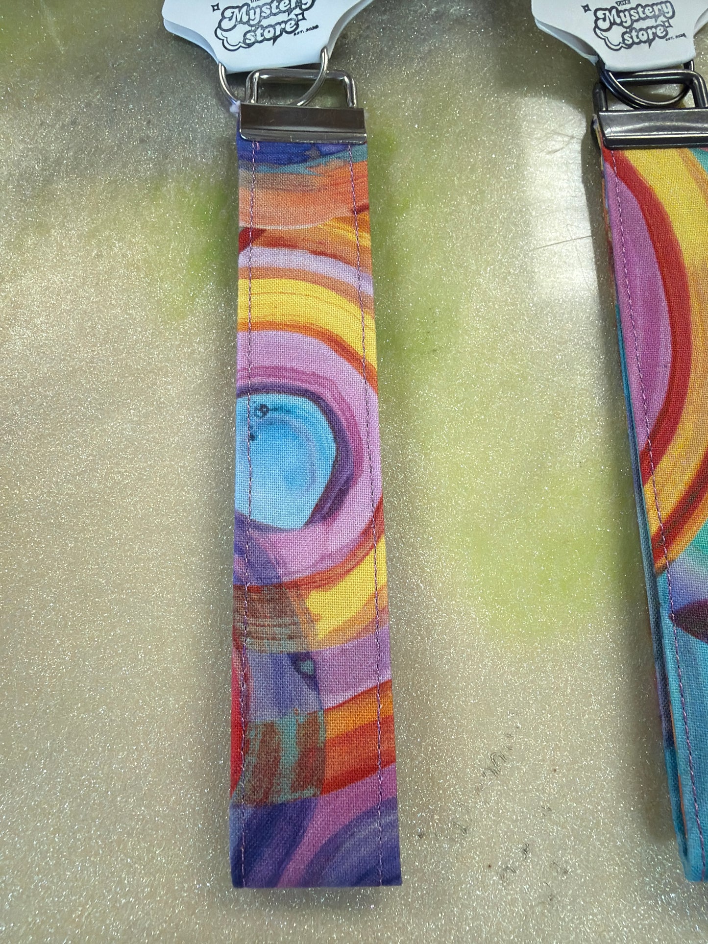 Fabric wristlet keychain