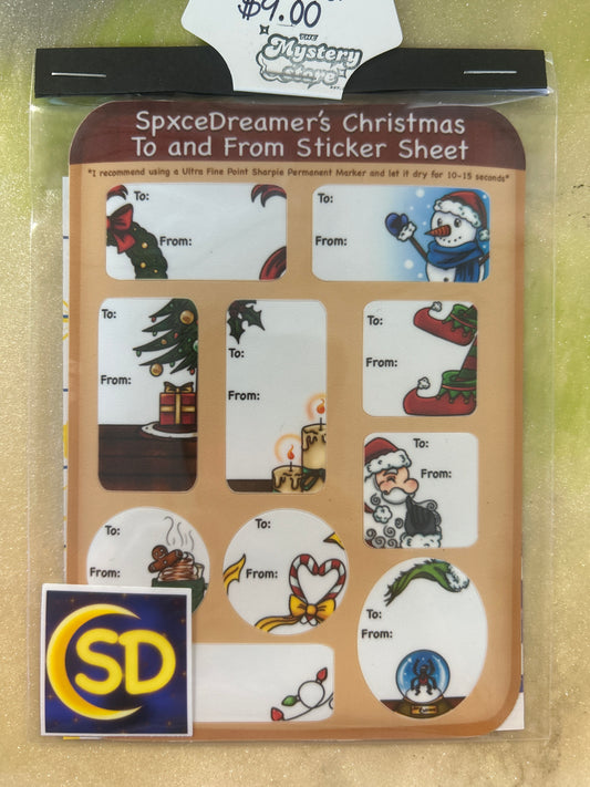 Christmas To & From Sticker Sheet by SpxceDreamer’s