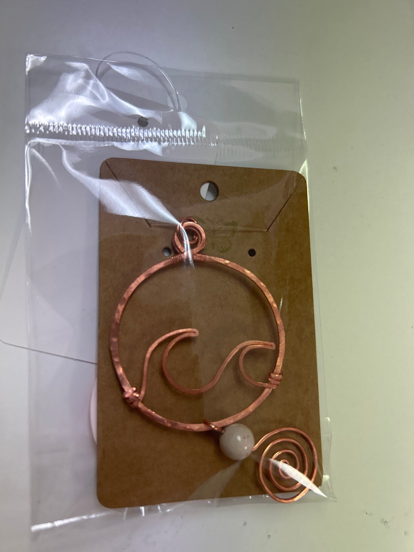 Copper Wire Wrapped Pendant