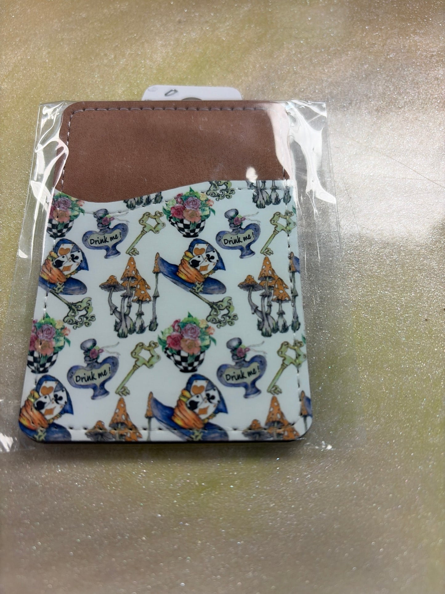 Leather cell phone card wallet