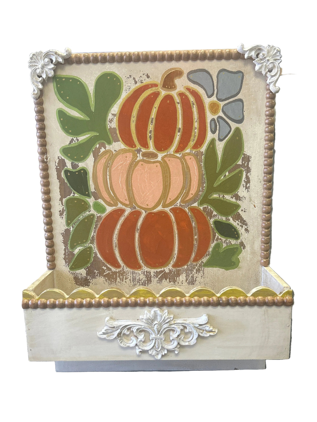 Wood Pumpkin Easel Display