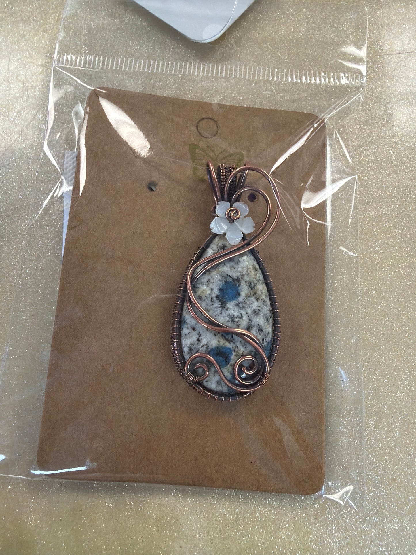 Copper Wire Wrapped Pendant