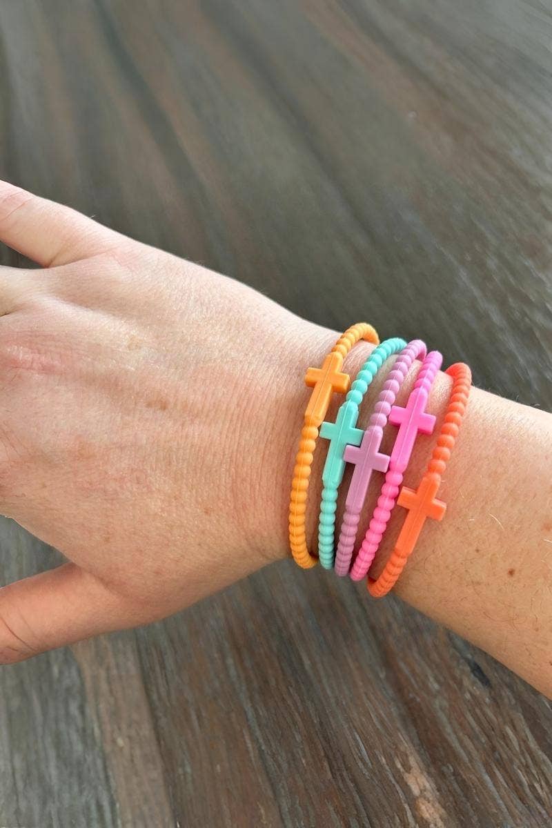 3pcs Jesus Cross Silicone Bracelet