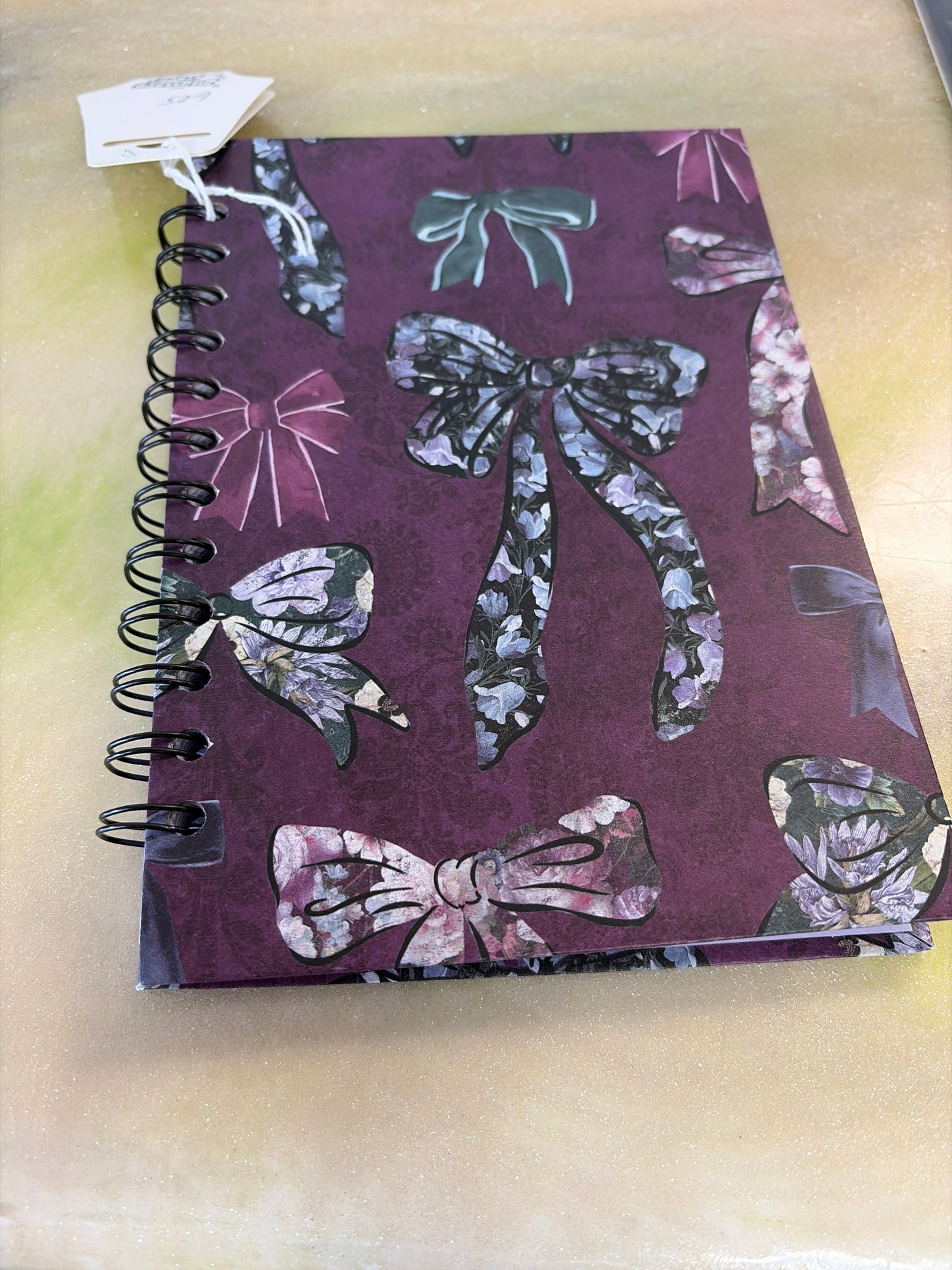 Handmade spiral notebook