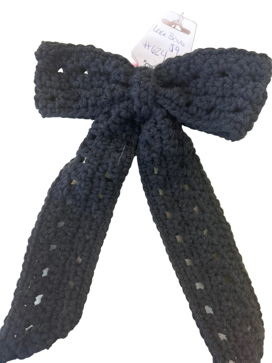 Crotchet Lace bow hair tie/ponytail holder