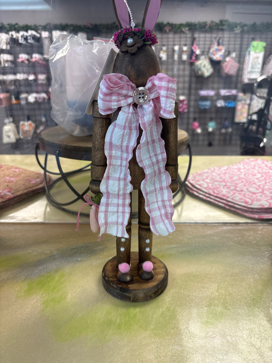 Stained Spring bunny nutcracker
