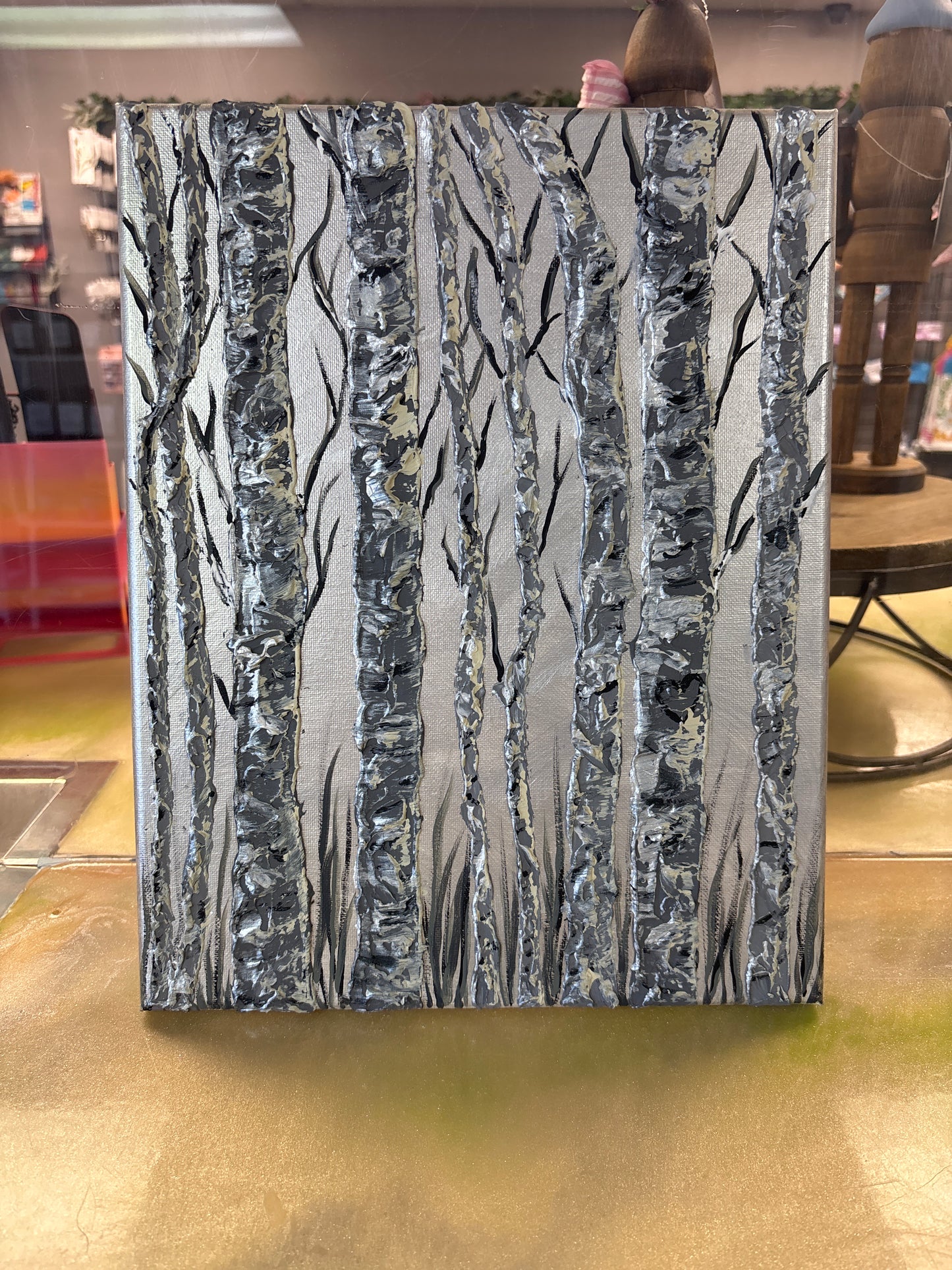 Impasto Birch trees