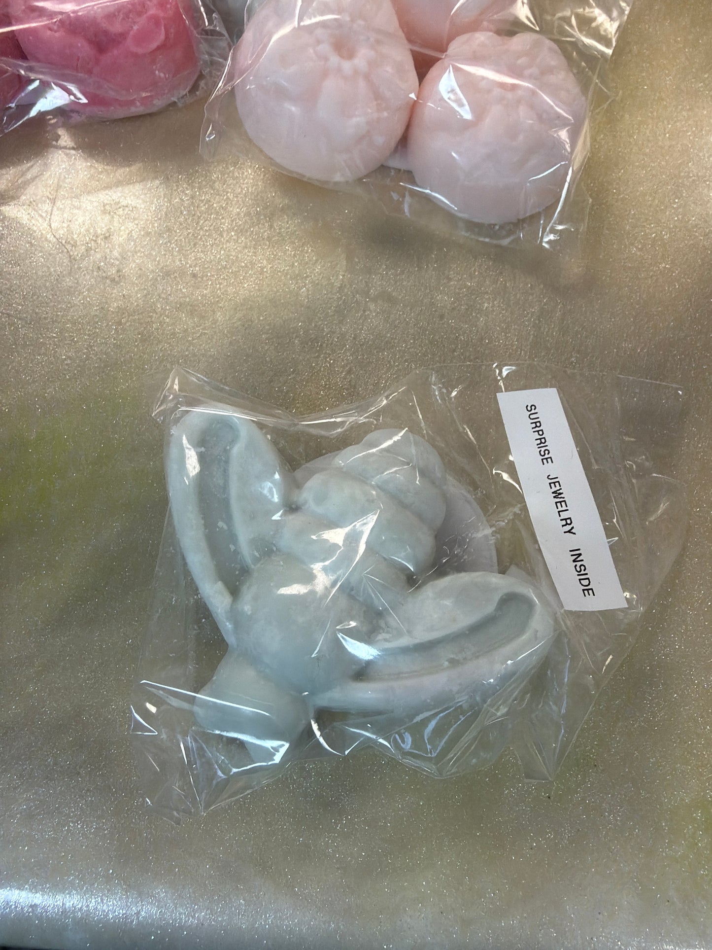 Soy wax melts with surprise jewelry inside