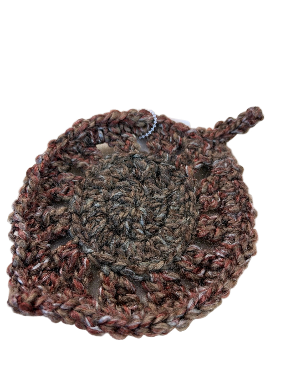 Crochet/knit leaf coaster