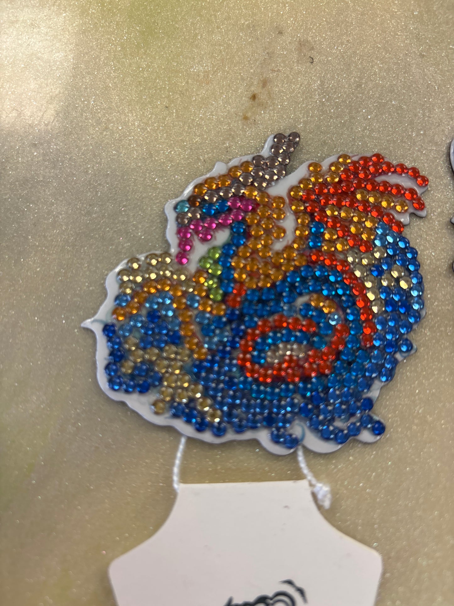 Diamond art dragon magnet