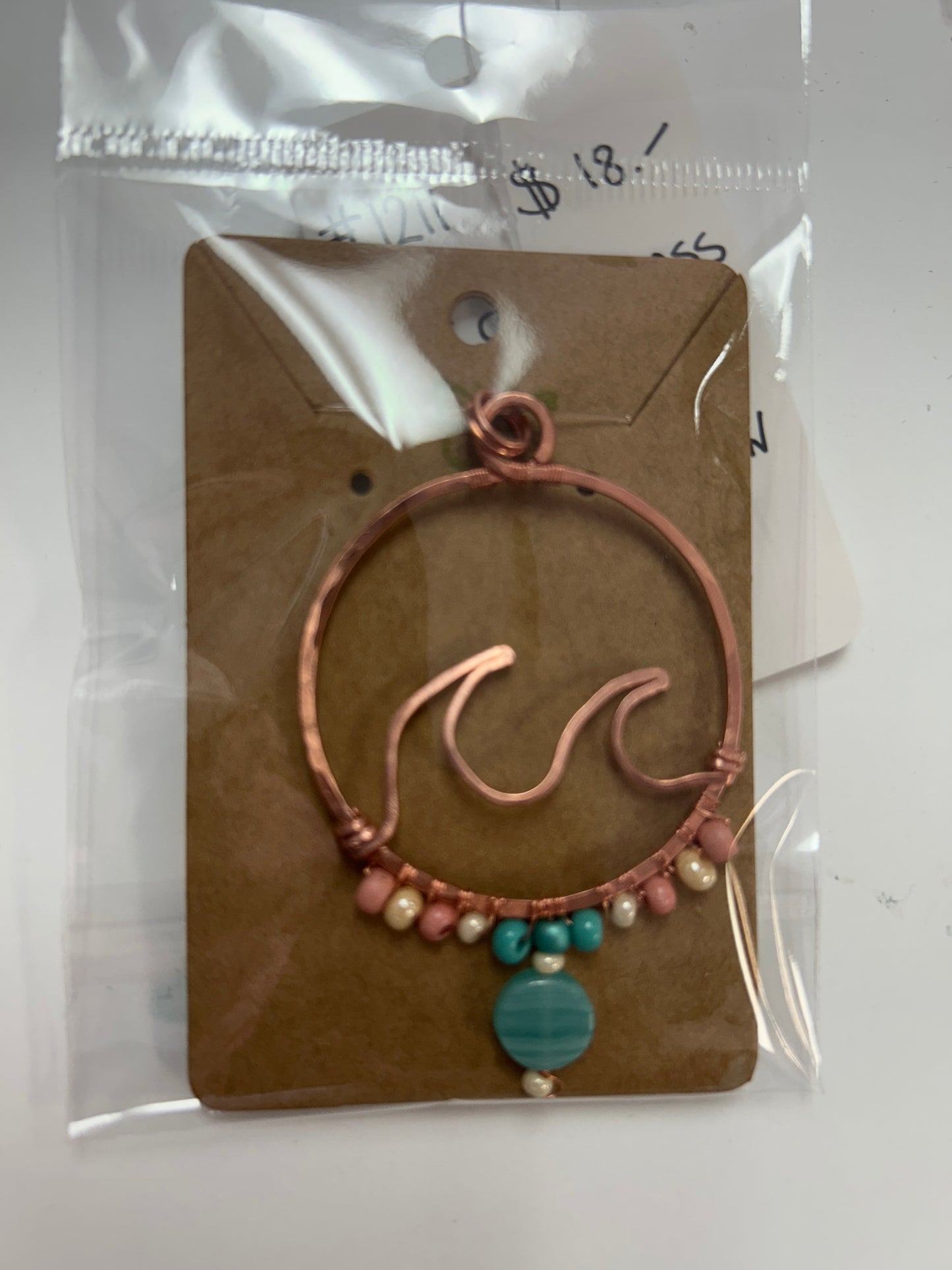 Copper Wire Wrapped Pendant