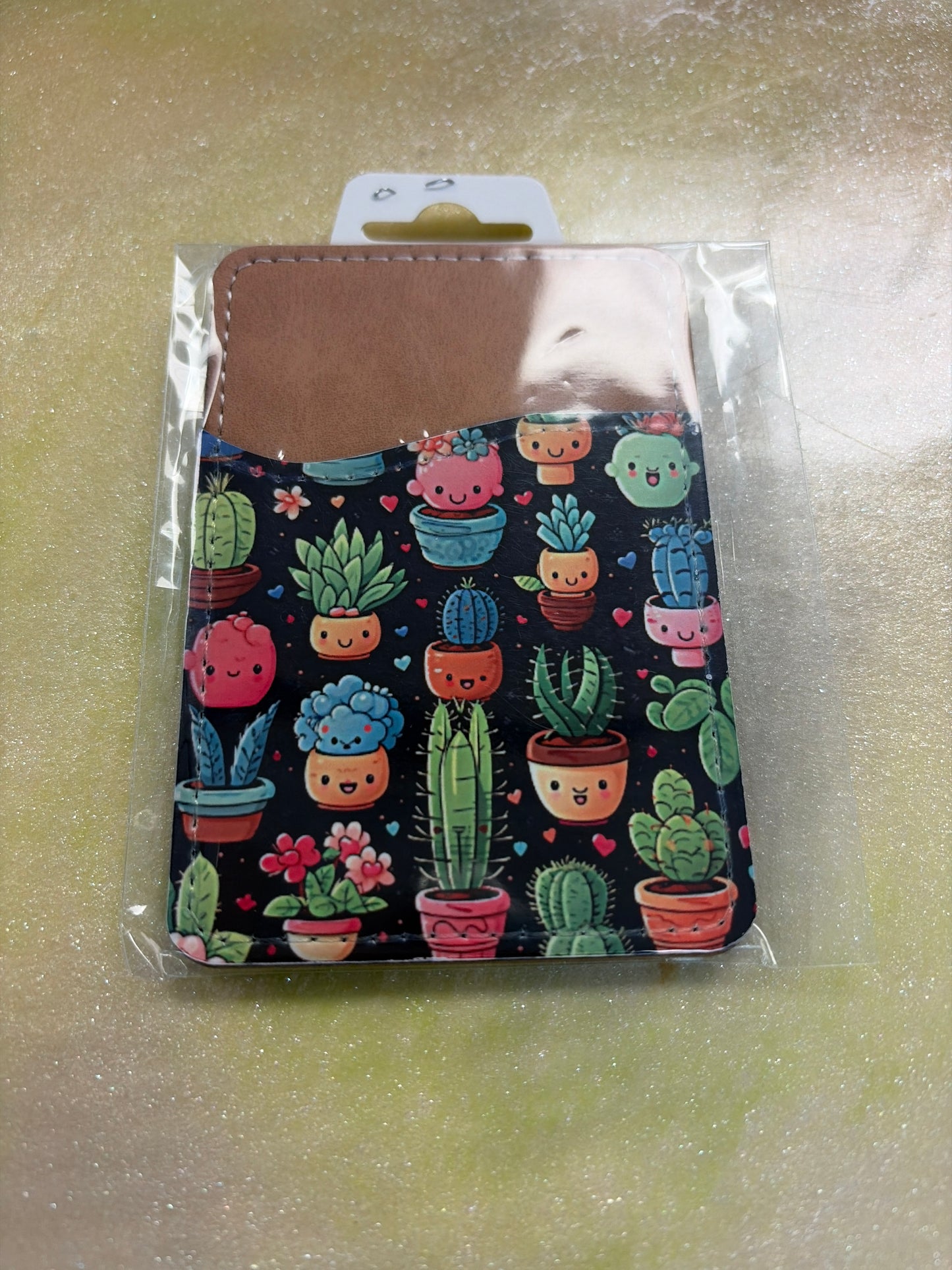 Leather cell phone card wallet