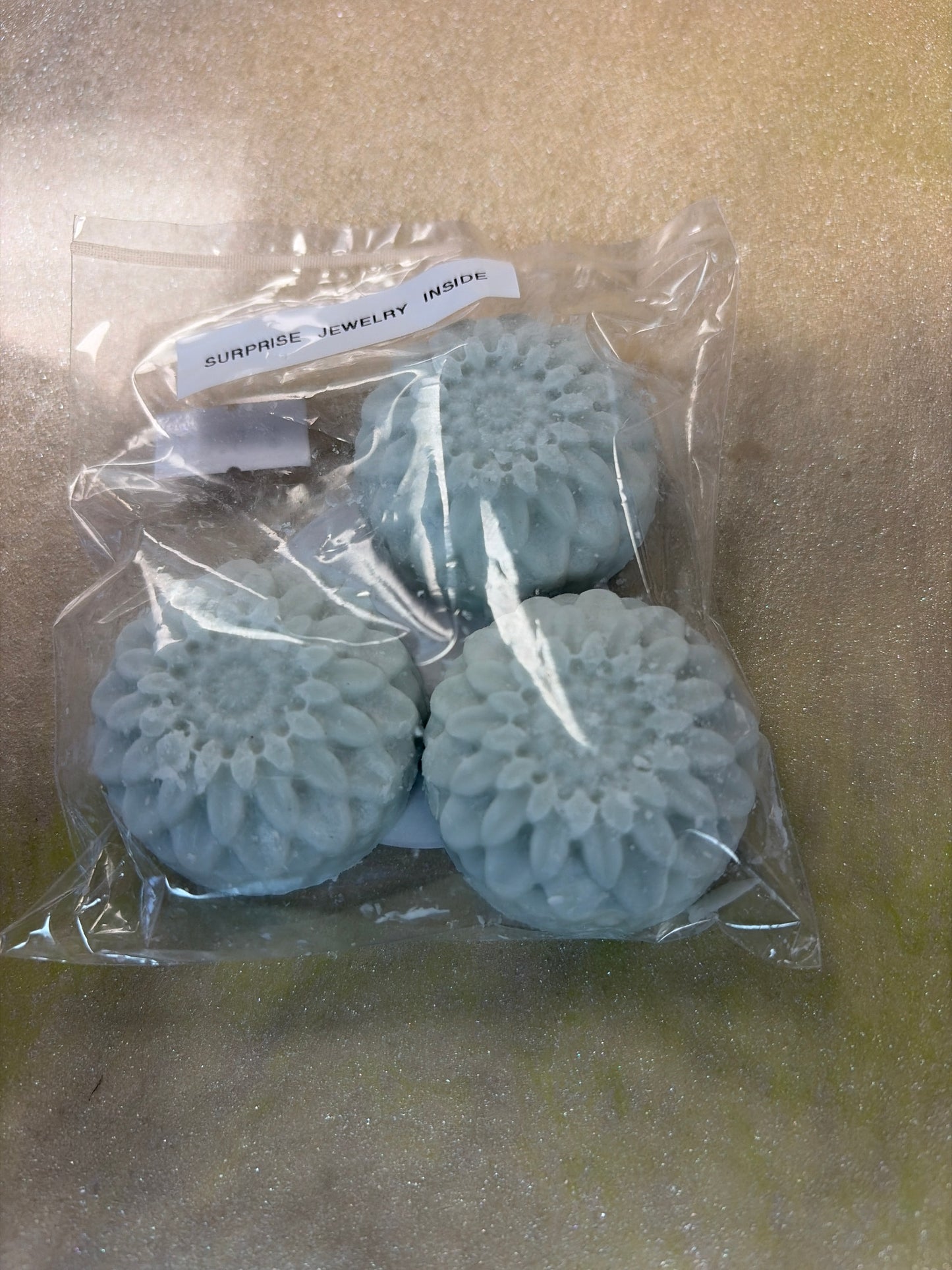 Soy wax melts with surprise jewelry inside