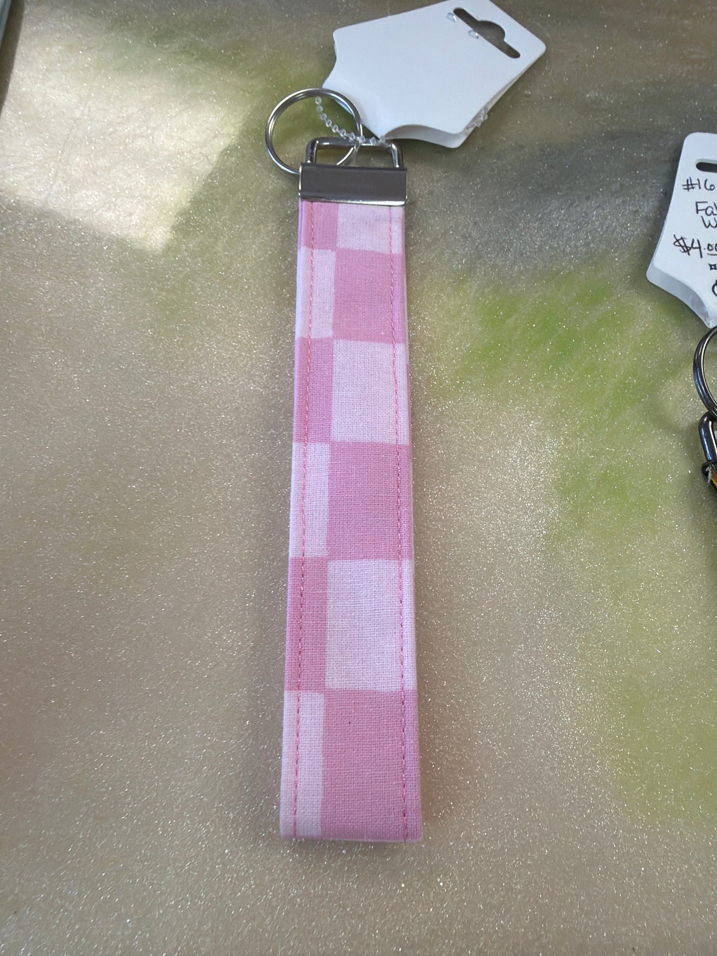 Fabric wristlet keychain