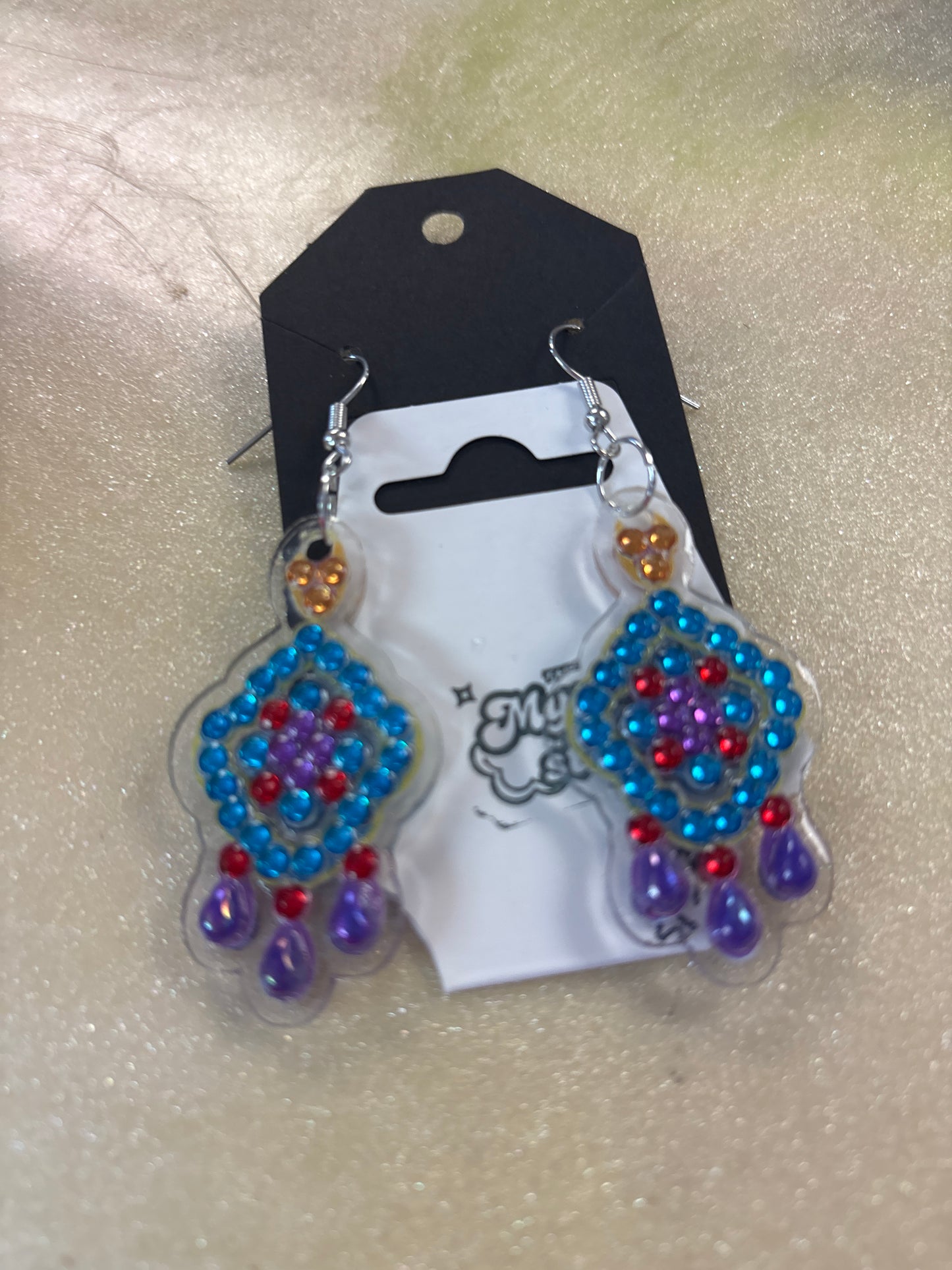 Diamond art earrings