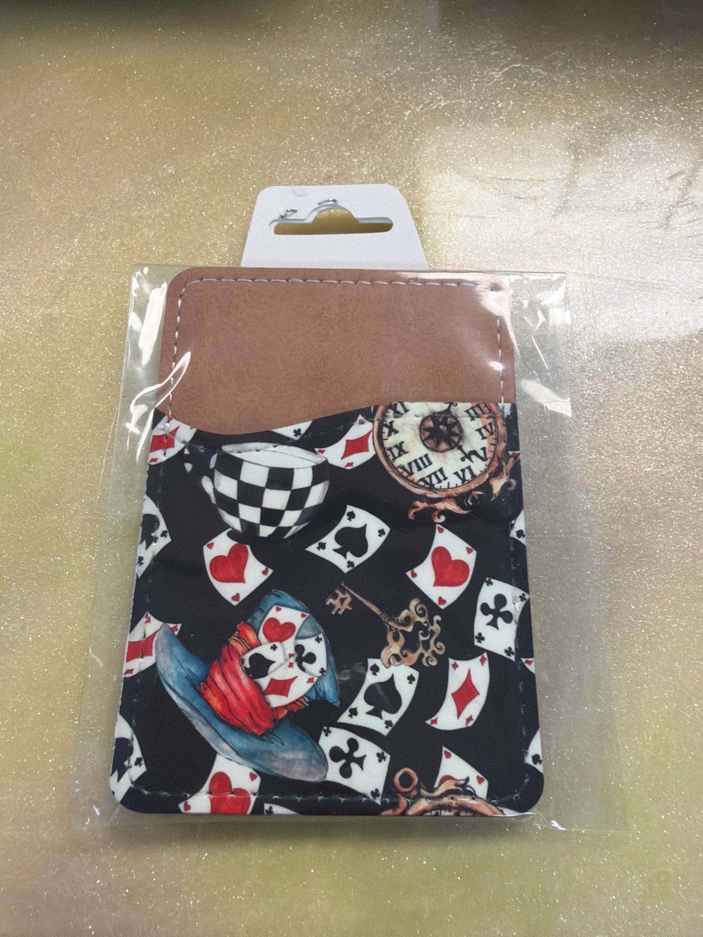 Leather cell phone card wallet