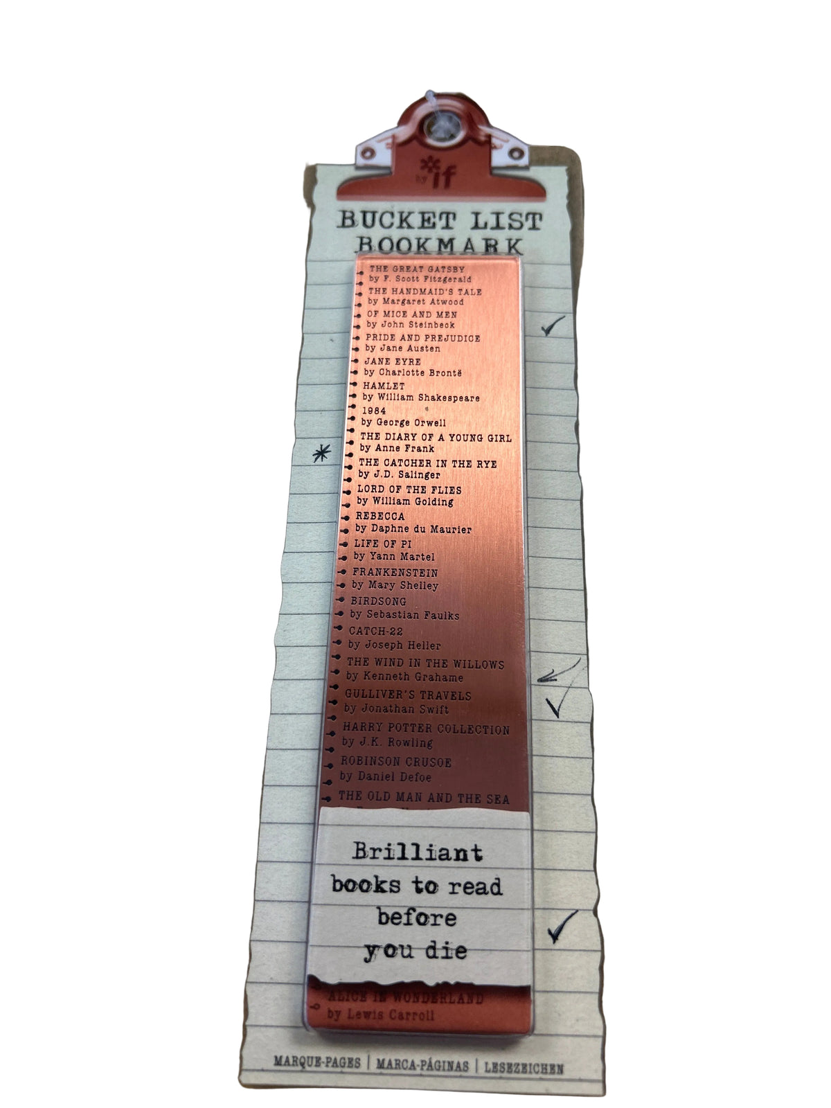 Bucket List Bookmark