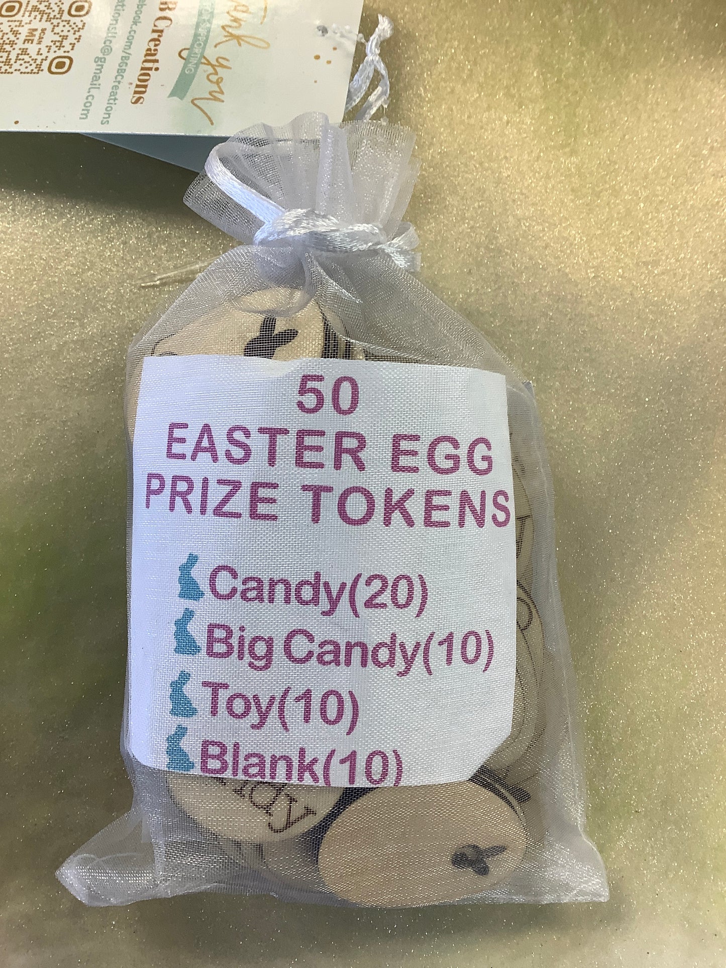 Easter Egg Prize Tokens