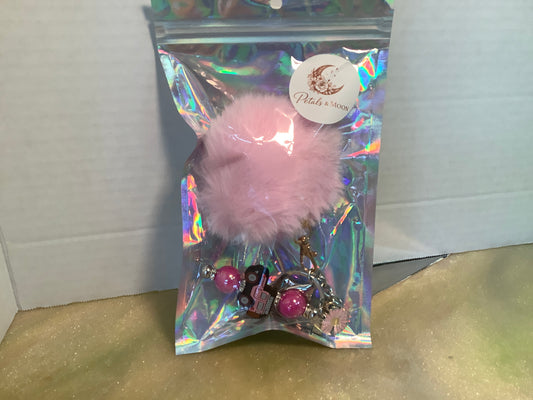 Pink Jeep keychain