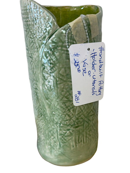 Handmade pottery vase/utensil holder