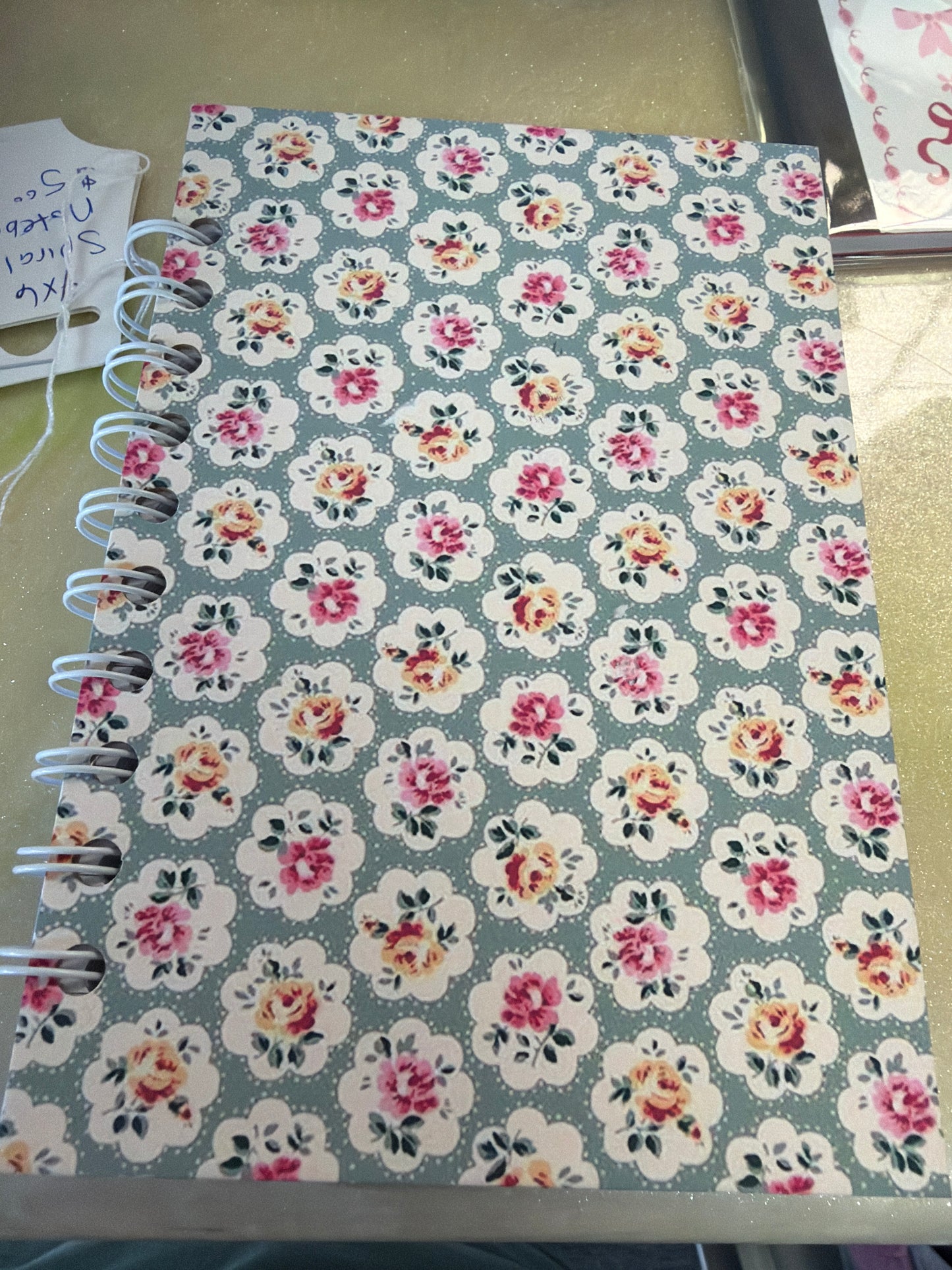 Handmade spiral notebook