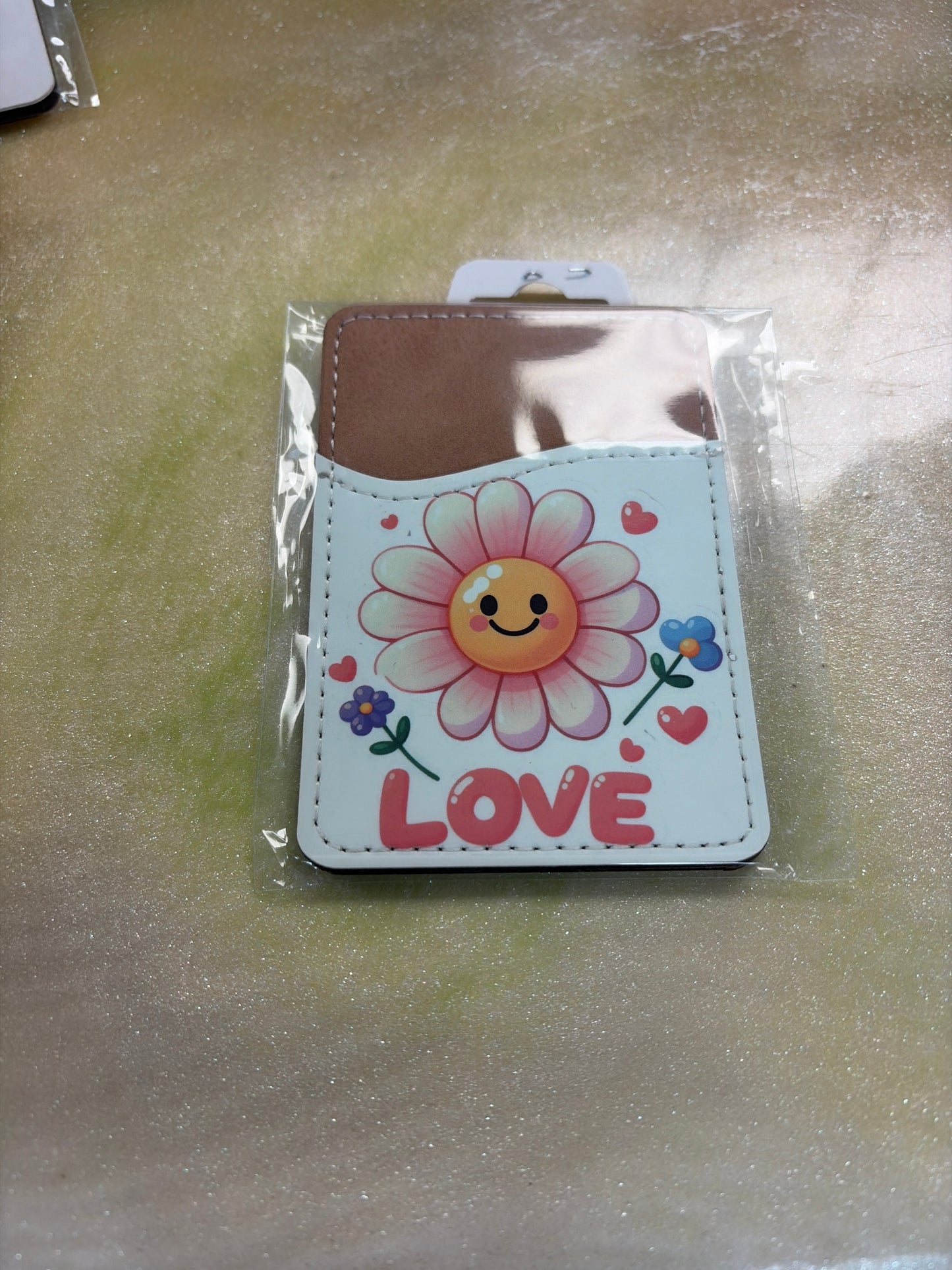Leather cell phone card wallet