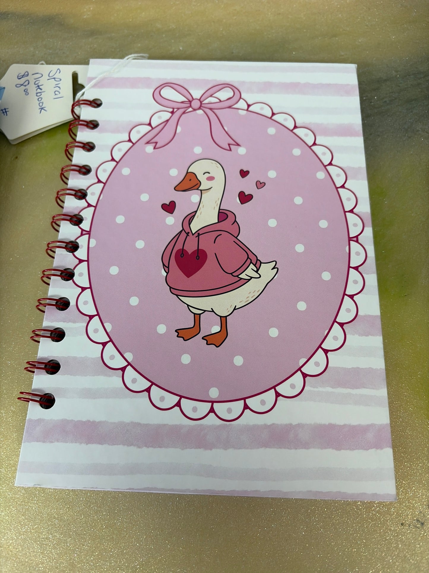 Handmade spiral notebook