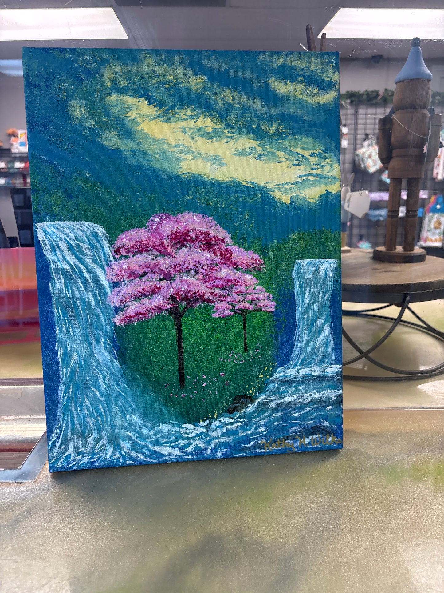 Cherry tree Falls canvas