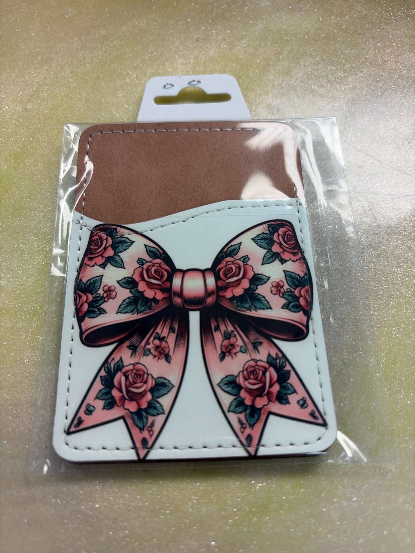 Leather cell phone card wallet