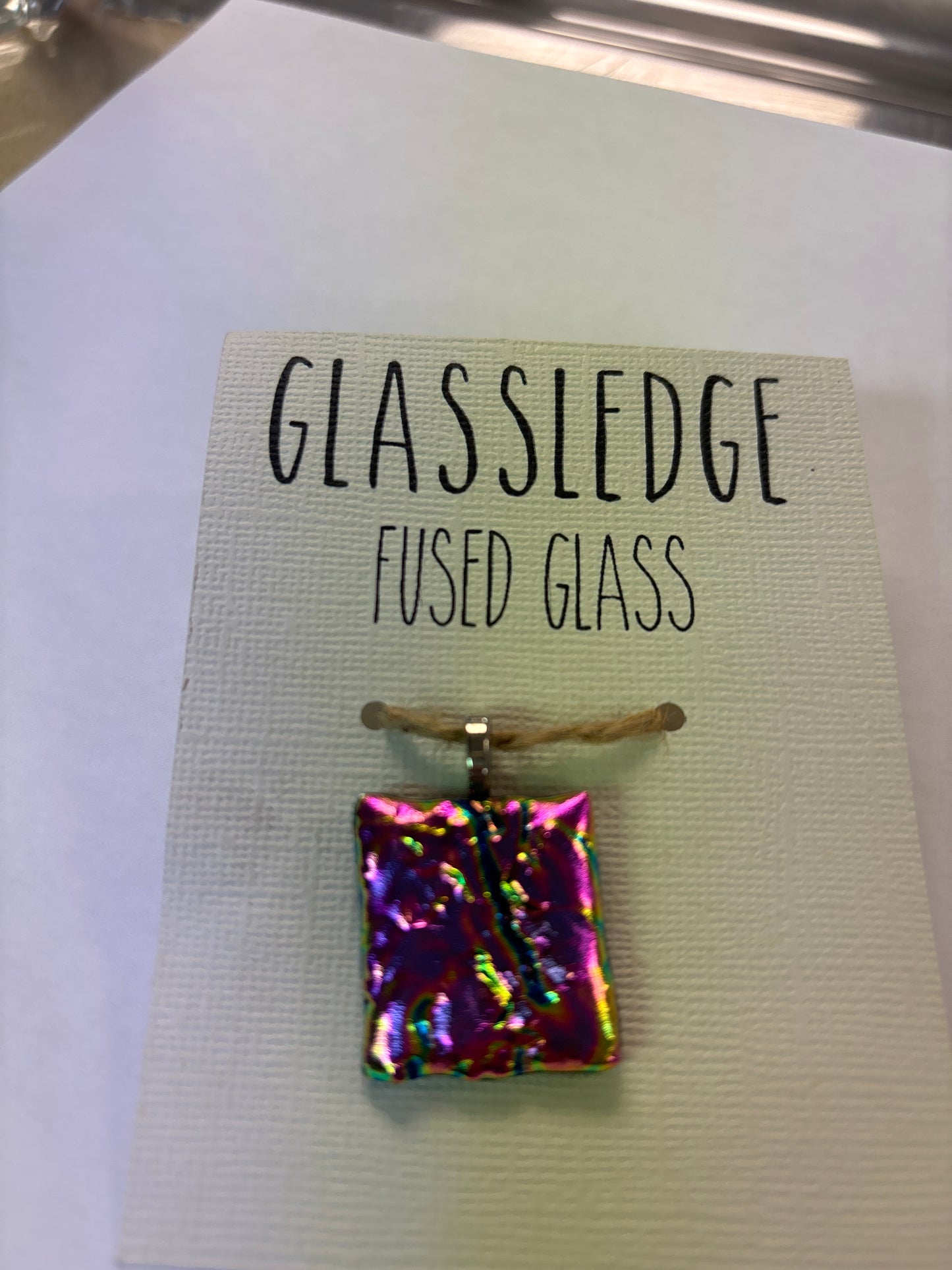 Fused glass pendant