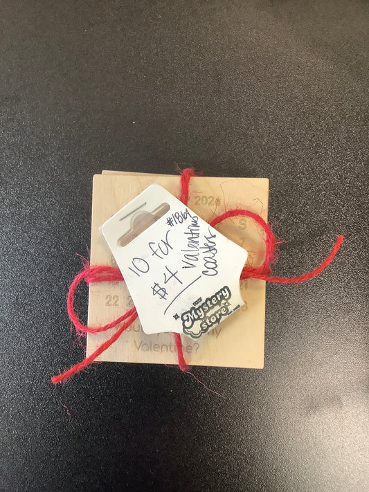 10 pk Valentines Coaster (Square)