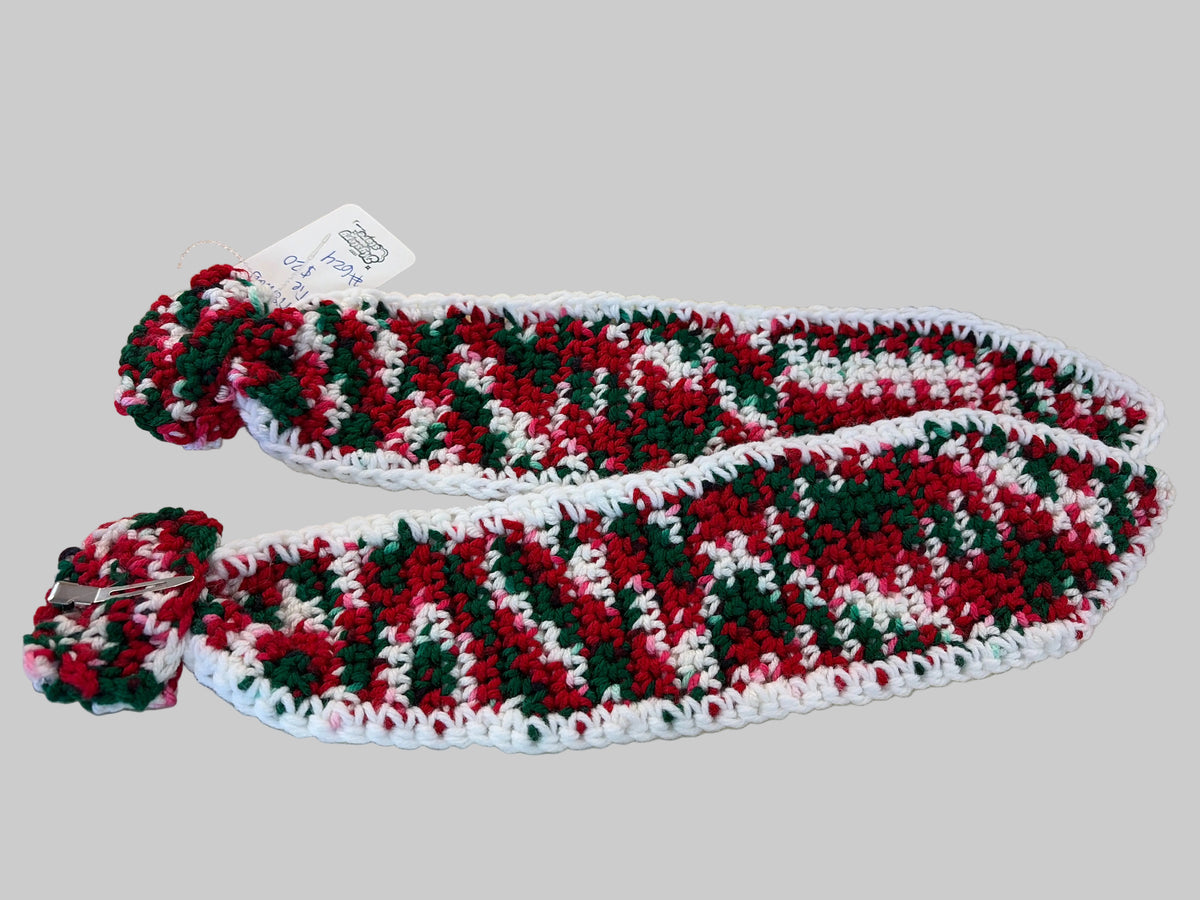Crochet Christmas tie (clip on)